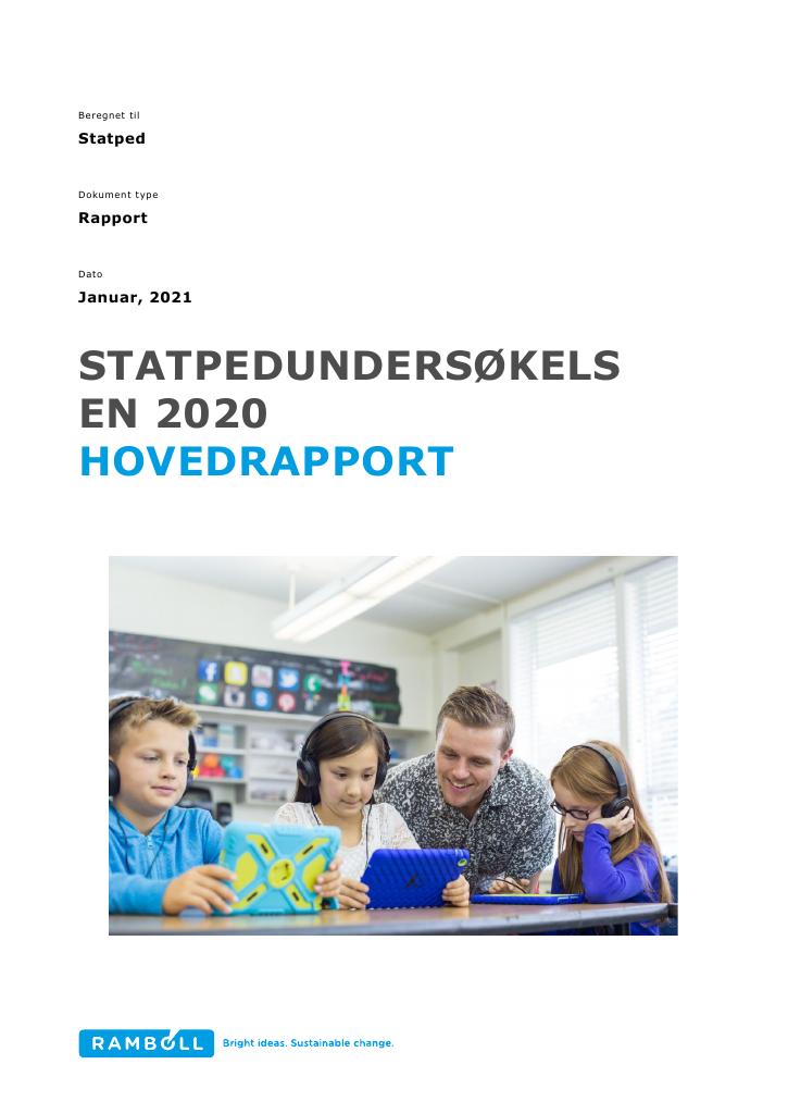 Forsiden av dokumentet Statpedundersøkelsen 2020