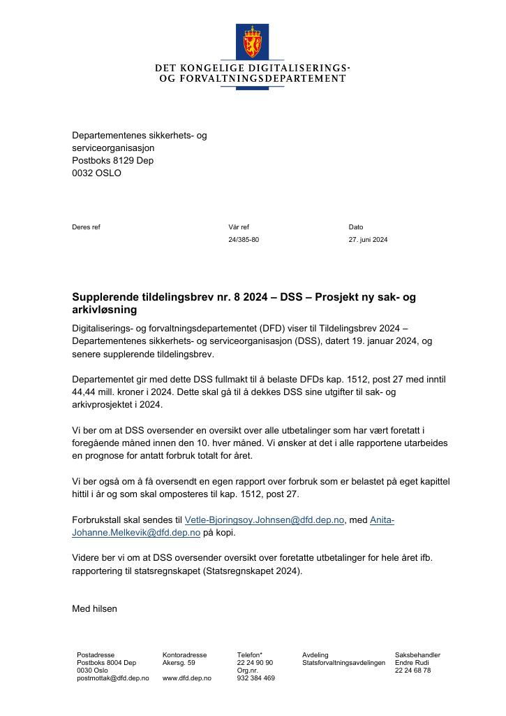 Forsiden av dokumentet Tillegg 8.pdf 2024