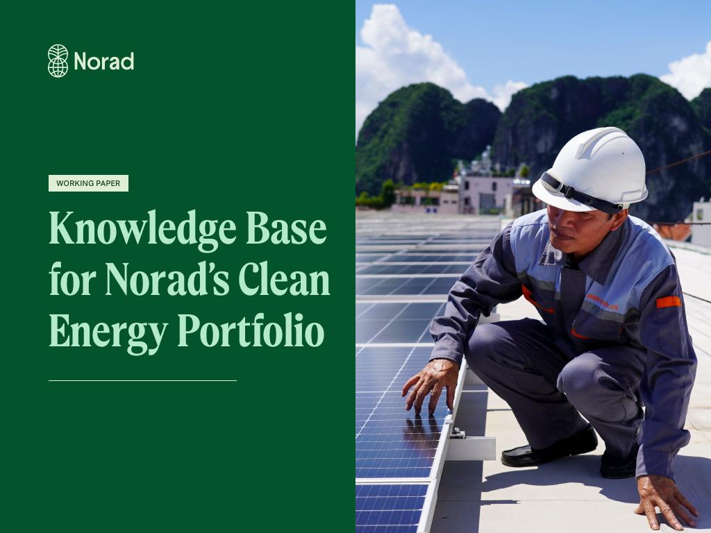 Forsiden av dokumentet Knowledge Base for Norad’s Clean Energy Portfolio