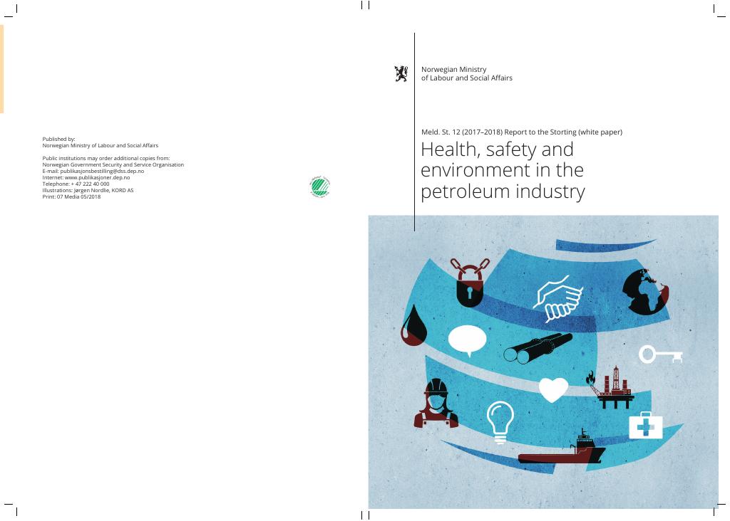 Forsiden av dokumentet Meld. St. 12 (2017–2018) – Health, safety and environment in the petroleum industry