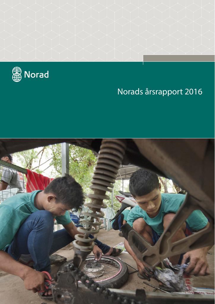 Forsiden av dokumentet Årsrapport Norad 2016