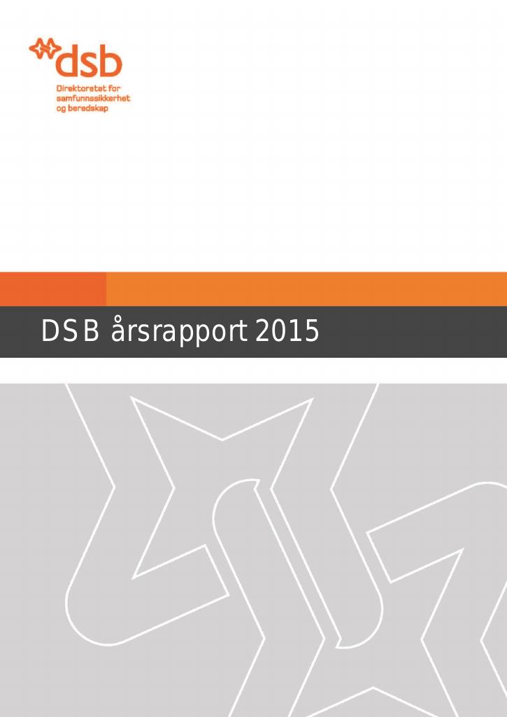 Forsiden av dokumentet Årsrapport Direktoratet for samfunnssikkerhet og beredskap 2015