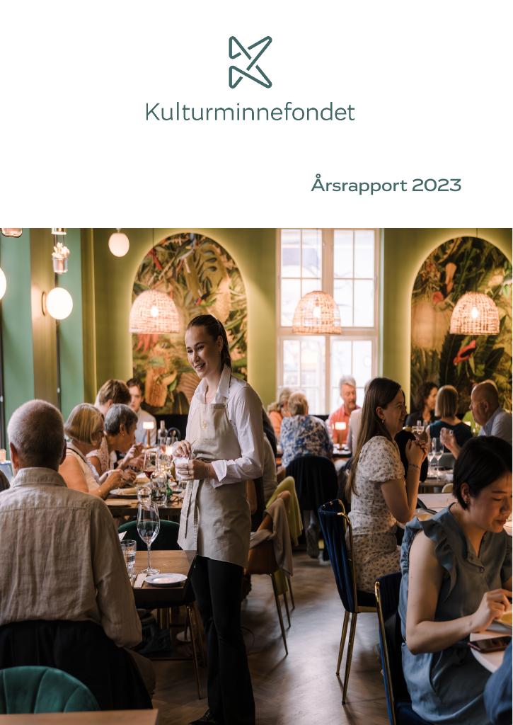 Forsiden av dokumentet Årsrapport Kulturminnefondet 2023