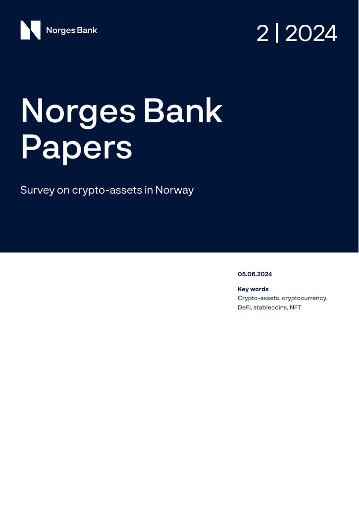 Forsiden av dokumentet Survey on crypto-assets in Norway