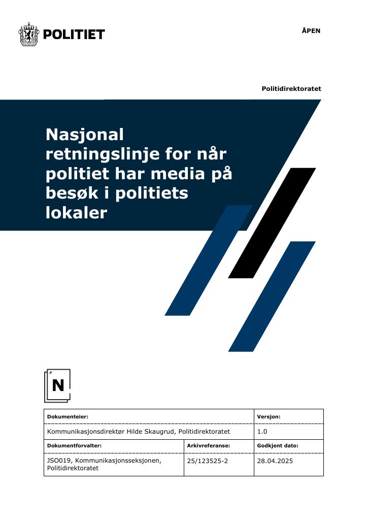 Forsiden av dokumentet Retningslinje bygg