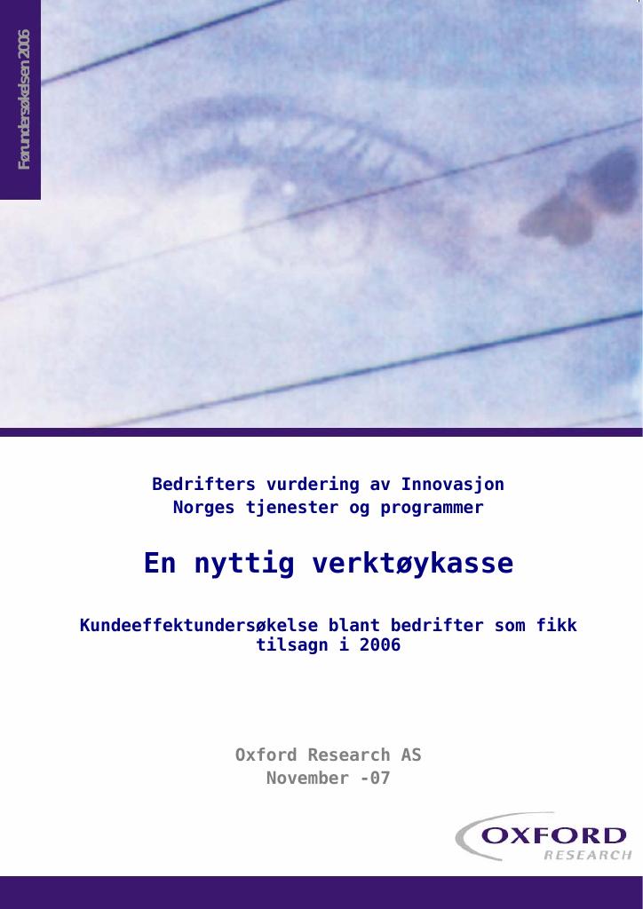 Forsiden av dokumentet En nyttig verktøykasse