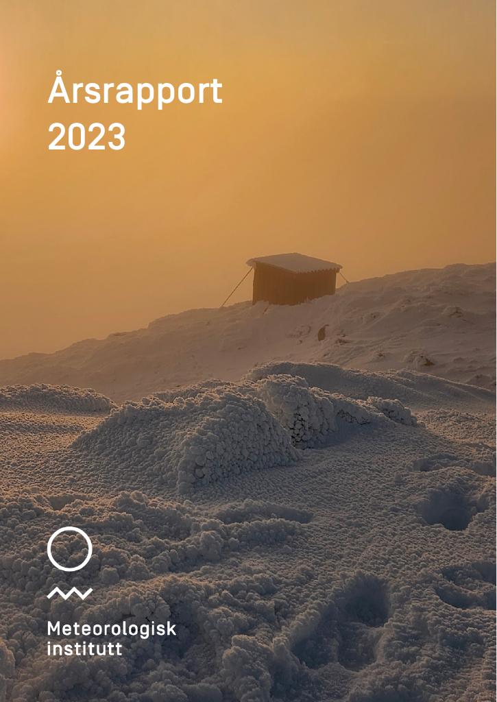 Forsiden av dokumentet Årsrapport Meteorologisk institutt 2023