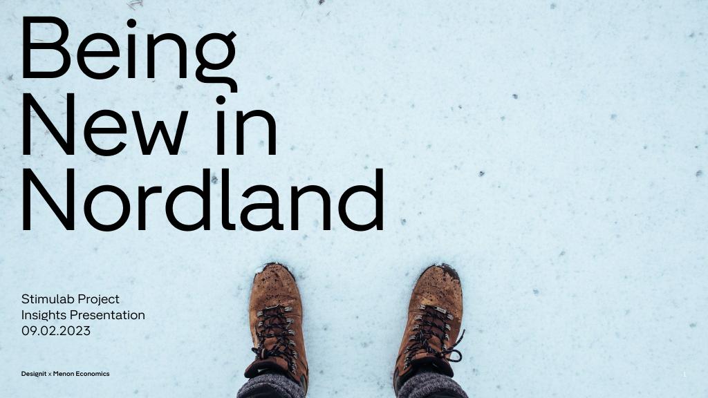 Forsiden av dokumentet Stimulab: Being New in Nordland