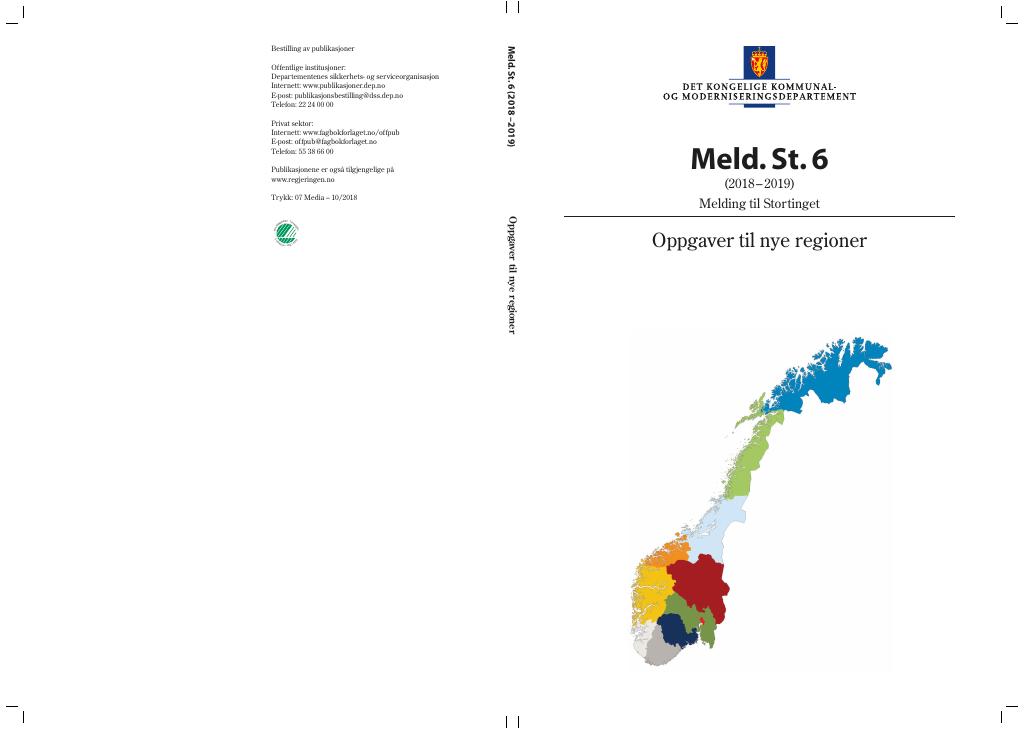 Forsiden av dokumentet Meld. St. 6 (2018–2019)