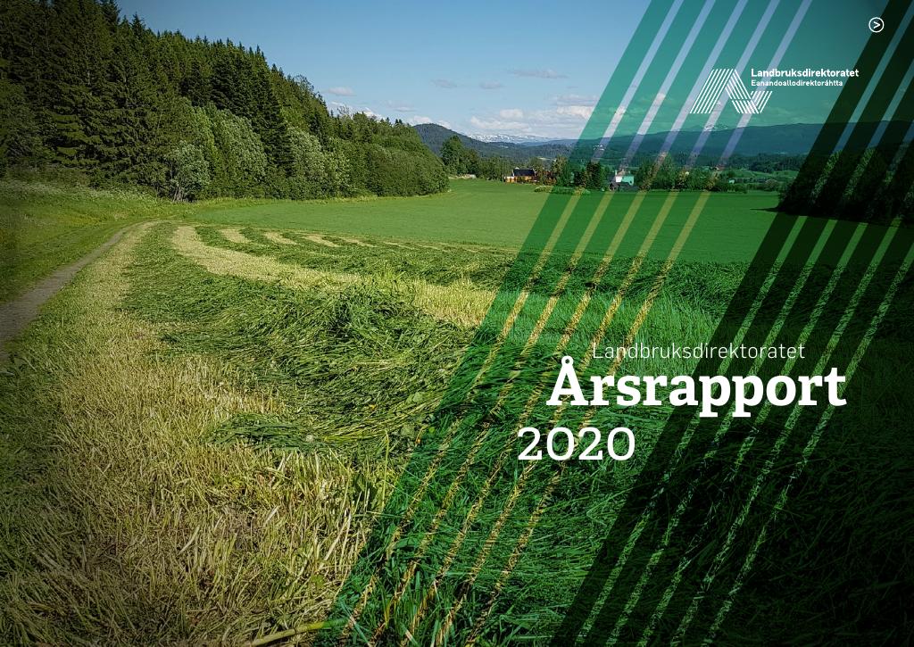 Forsiden av dokumentet Årsrapport Landbruksdirektoratet 2020