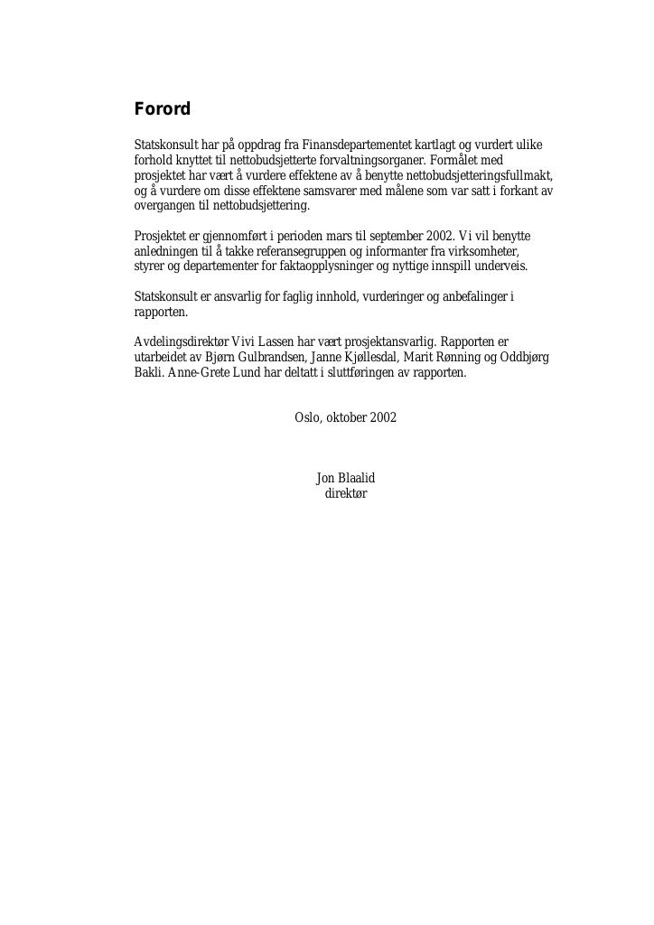 Forsiden av dokumentet Nettobudsjetterte forvaltningsorganer. En kartlegging og analyse