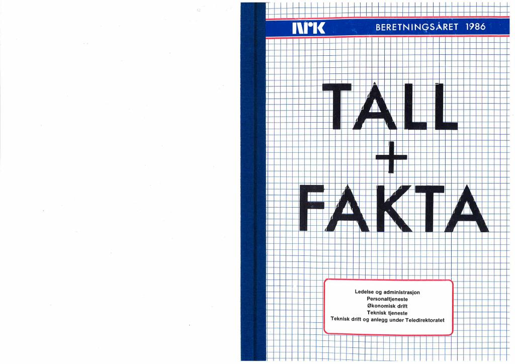 Forsiden av dokumentet Tall + fakta