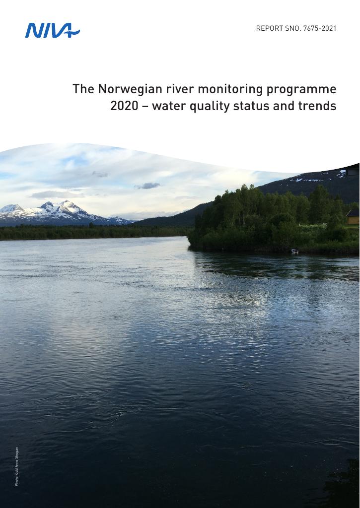 Forsiden av dokumentet The Norwegian river monitoring programme 2020 – water quality status and trends