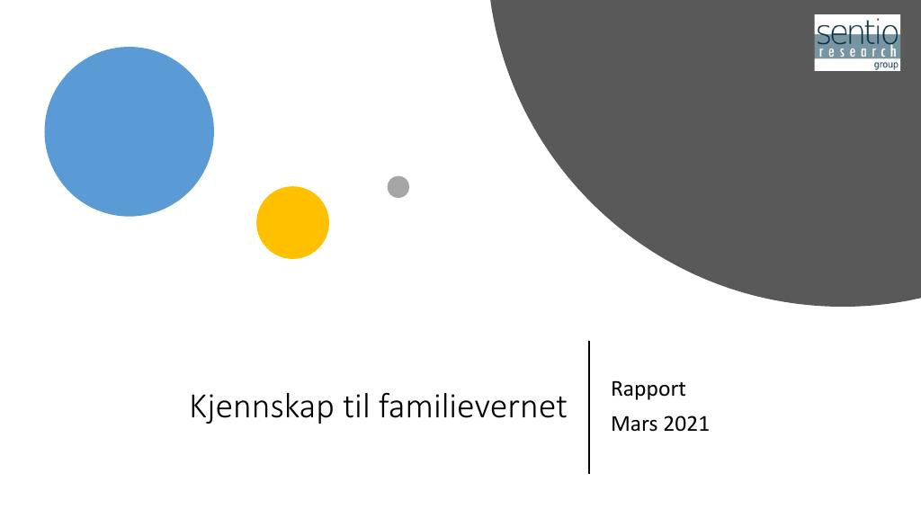 Forsiden av dokumentet Kjennskap til familievernet