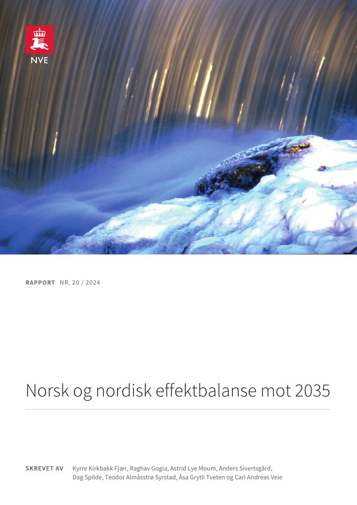 Forsiden av dokumentet Norsk og nordisk effektbalanse mot 2035