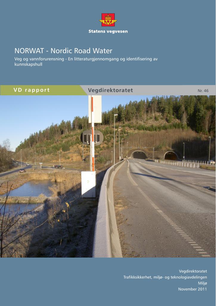 Forsiden av dokumentet NORWAT - Nordic Road Water