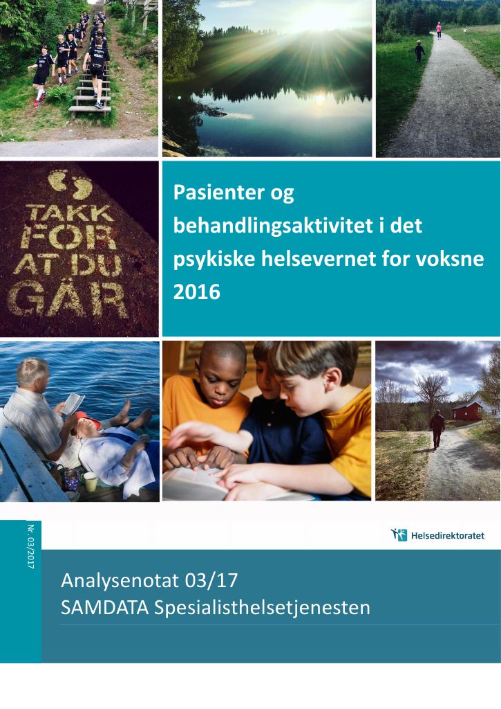 Pasienter Og Behandlingsaktivitet I Det Psykiske Helsevernet For Voksne ...