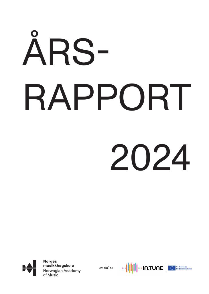 Forsiden av dokumentet Årsrapport Norges musikkhøgskole 2024