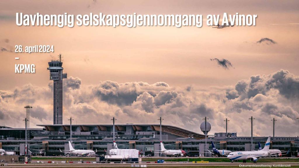 Forsiden av dokumentet Rapport: Uavhengig selskapsgjennomgang av Avinor