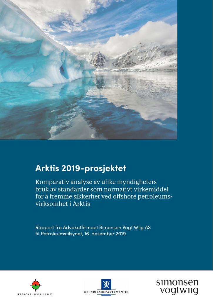 Forsiden av dokumentet Arktis 2019-prosjektet