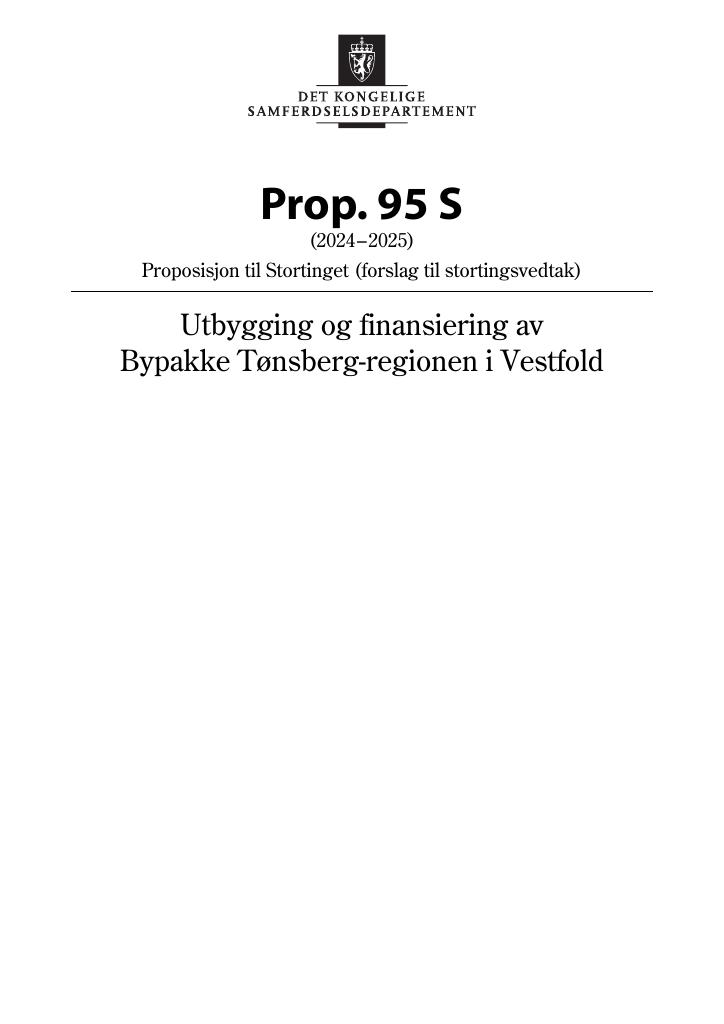 Forsiden av dokumentet Prop. 95 S (2024–2025)