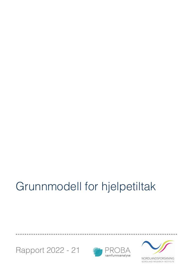 Forsiden av dokumentet Grunnmodell for hjelpetiltak. Et forsøk i ti barneverntjenester.