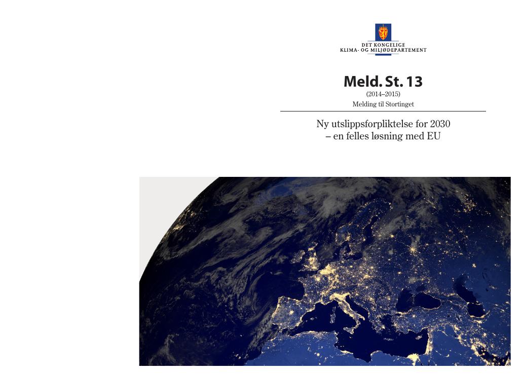 Forsiden av dokumentet Meld. St. 13 (2014-2015)