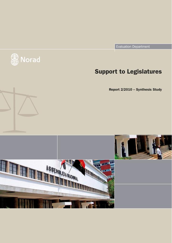 Forsiden av dokumentet Support to Legislatures