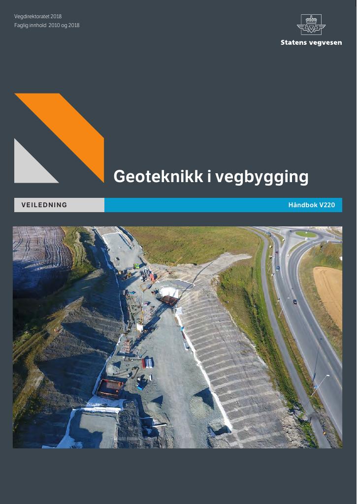 Forsiden av dokumentet Geoteknikk i vegbygging [Håndbok V220]