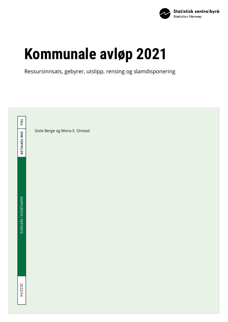 Forsiden av dokumentet Kommunale avløp 2021
