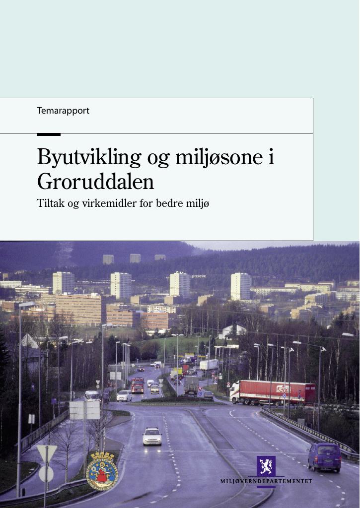 Forsiden av dokumentet Byutvikling og miljøsone i Groruddalen