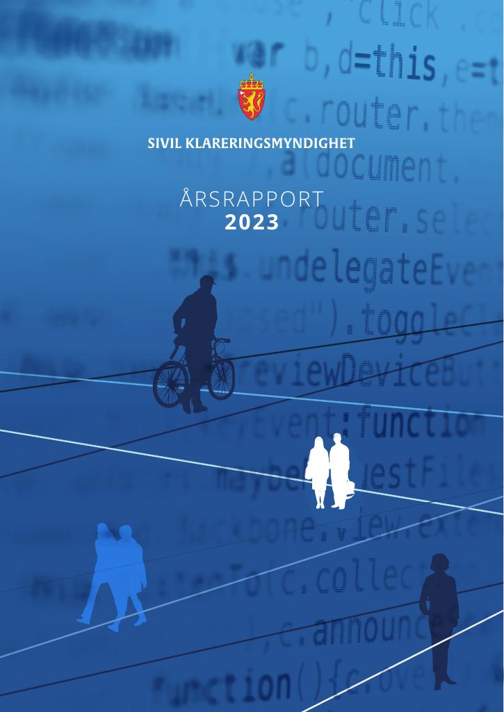 Forsiden av dokumentet Årsrapport Sivil klareringsmyndighet 2023