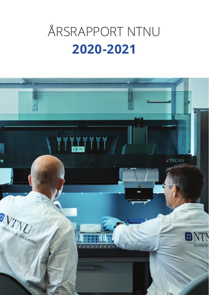 Forsiden av dokumentet Årsrapport Norges teknisk-naturvitenskapelige universitet 2020