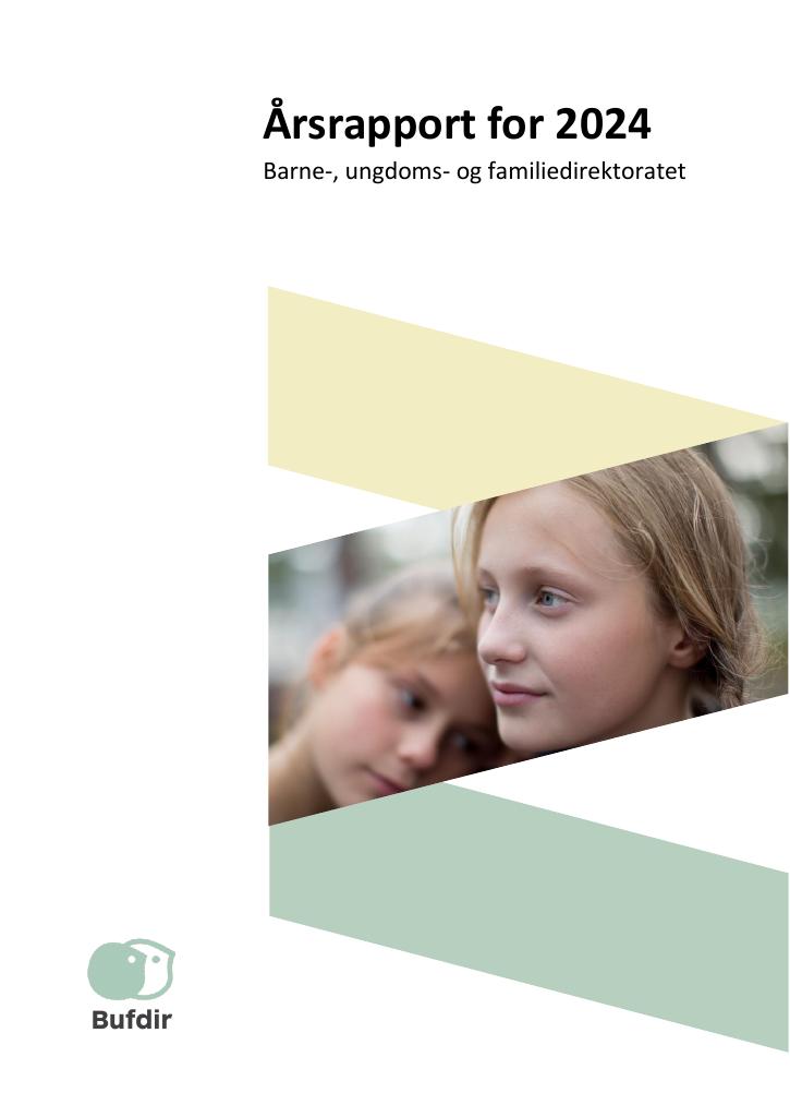 Forsiden av dokumentet Årsrapport Barne-, ungdoms- og familiedirektoratet 2024