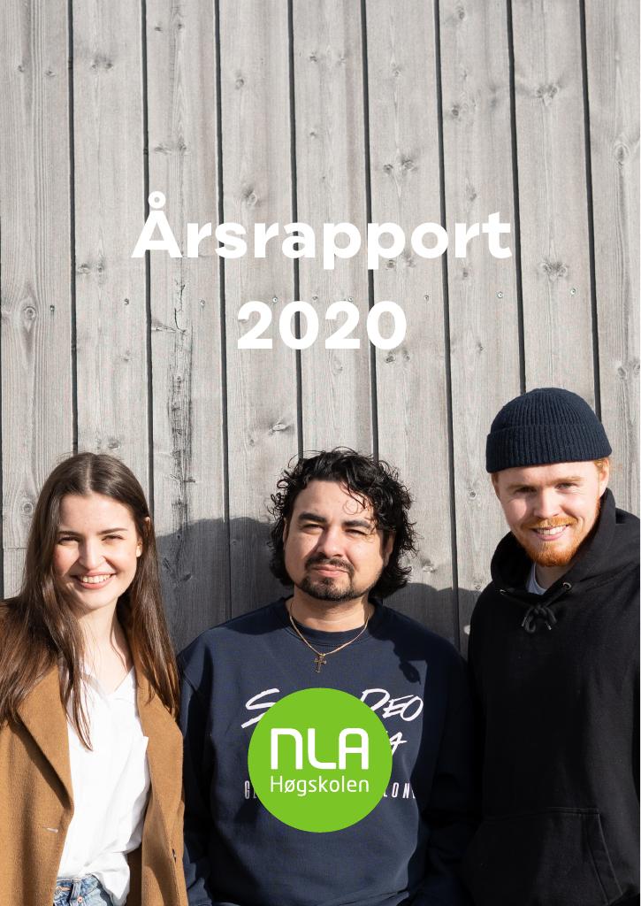 Forsiden av dokumentet Årsrapport NLA Høgskolen 2020