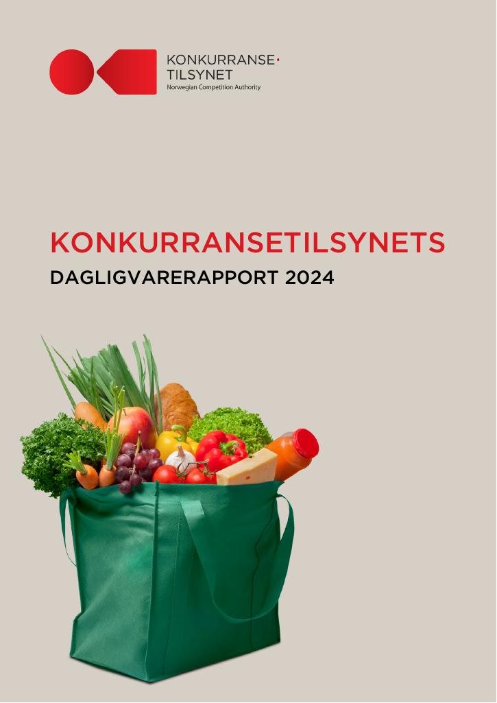 Forsiden av dokumentet Konkurransetilsynets Dagligvarerapport 2024