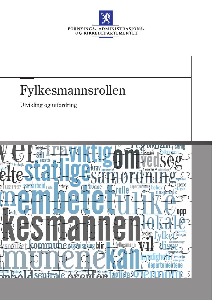 Forsiden av dokumentet Fylkesmannsrollen