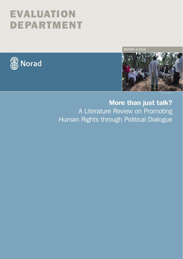 Forsiden av dokumentet More than just talk? A Literature Review on Promoting Human Rights through Political Dialogue