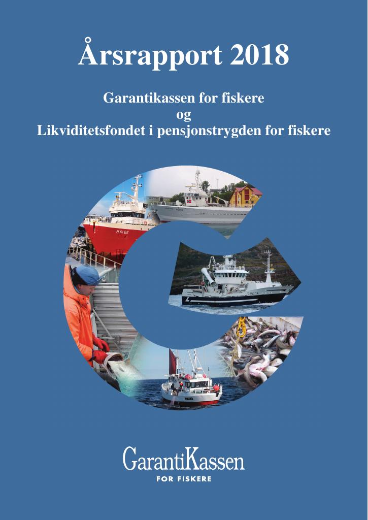 Forsiden av dokumentet Årsrapport Garantikassen for fiskere 2018