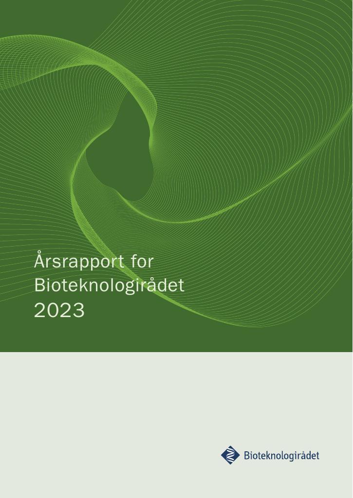 Forsiden av dokumentet Årsrapport Bioteknologirådet 2023