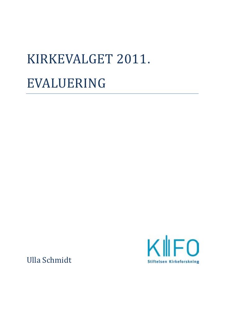 Forsiden av dokumentet Kirkevalget 2011