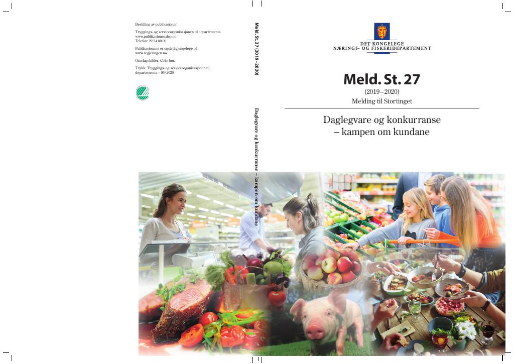 Forsiden av dokumentet Meld. St. 27 (2019–2020)