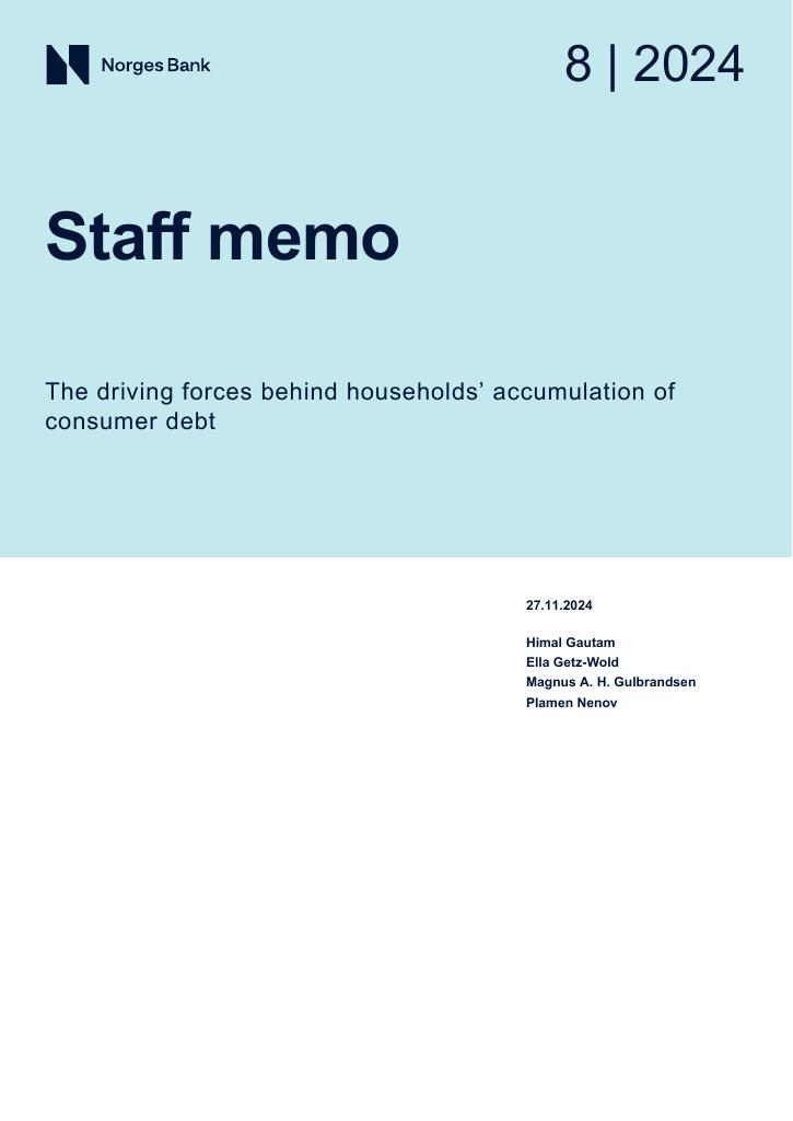 Forsiden av dokumentet The driving forces behind households’ accumulation of consumer debt