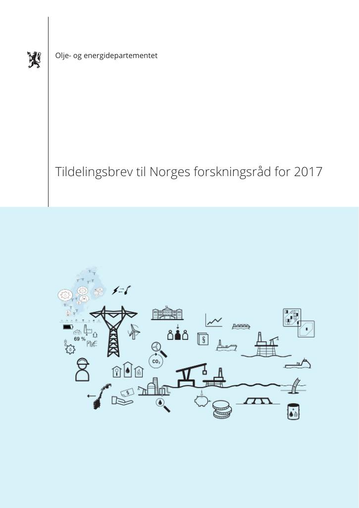 Forsiden av dokumentet Tildelingsbrev