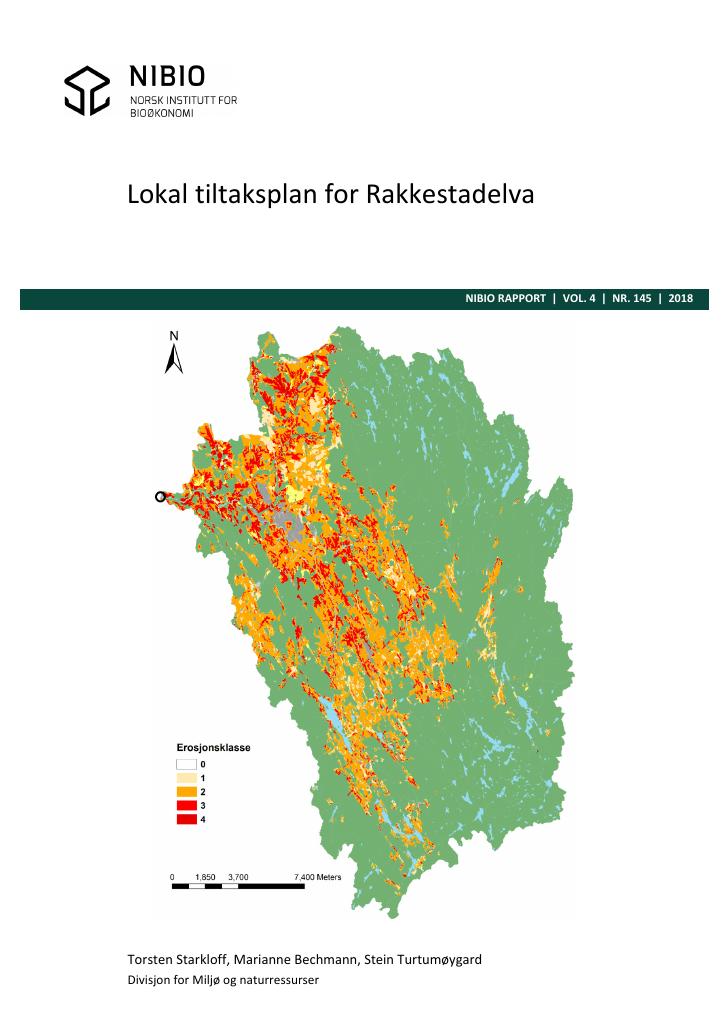 Forsiden av dokumentet Lokal tiltaksplan for Rakkestadelva