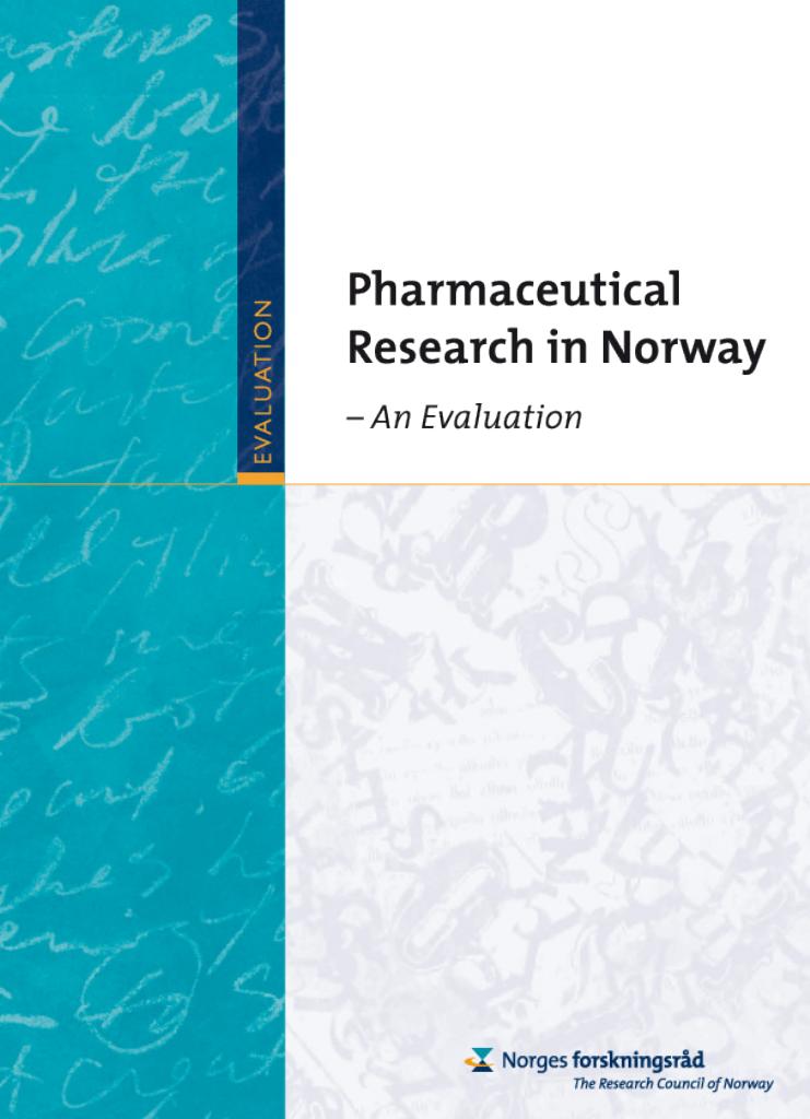 Forsiden av dokumentet Evaluation - Pharmaceutical Research in Norway