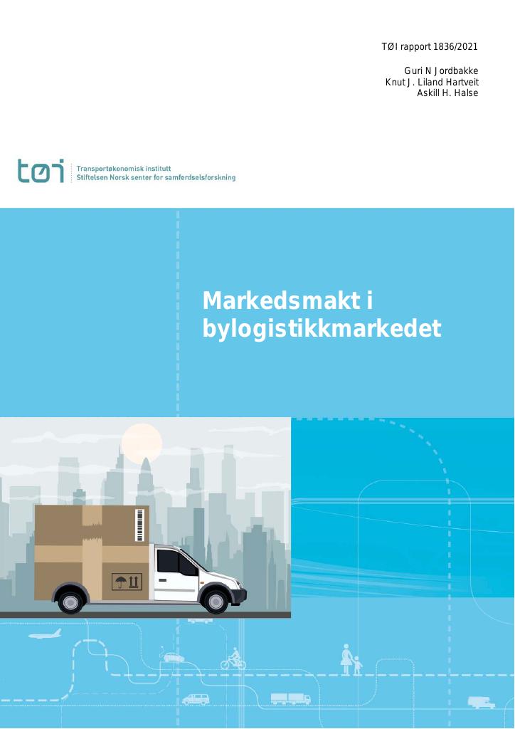 Forsiden av dokumentet Markedsmakt i bylogistikkmarkedet