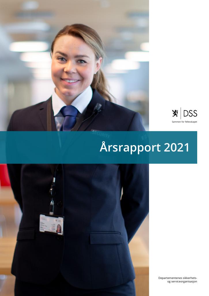 Forsiden av dokumentet Årsrapport Departementenes sikkerhets- og serviceorganisasjon 2021