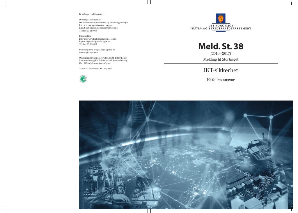 Forsiden av dokumentet Meld. St. 38 (2016–2017)