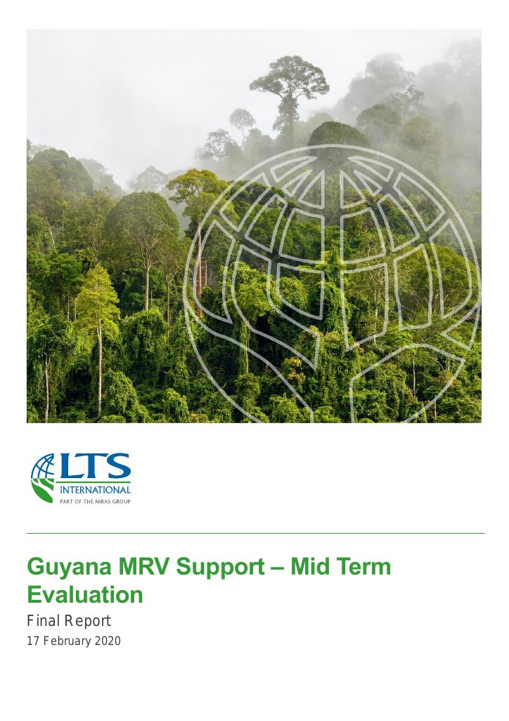 Forsiden av dokumentet Guyana MRV Support : Mid Term Evaluation